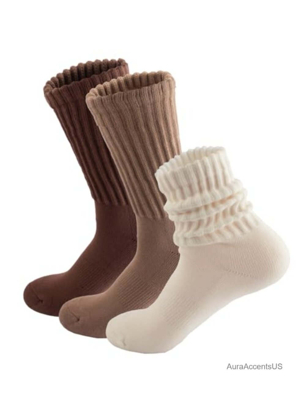 Slouch Crew Socks Cotton Blend Chunky Ribbed Retro Boot Calf Casual Everyday